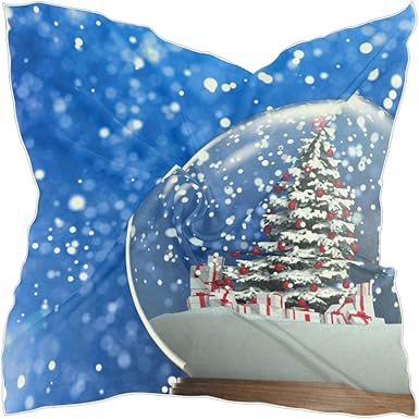 LUPINZ - Sciarpa da donna in seta brillante con albero di Natale, quadrata,  23 x 23 cm: Amazon.it: Abbigliamento