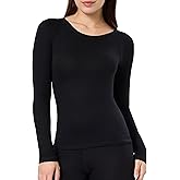 CAOZITOU Merino Wool Base Layer Women, Merino Wool Heavyweight Thermal Long Sleeve Tops Winter Shirt 180g(Black,S)