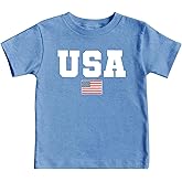 COMIZI 4th of July Shirts Toddler Boys Girls American Flag USA T-Shirt Kids Patriotic Tee Tops