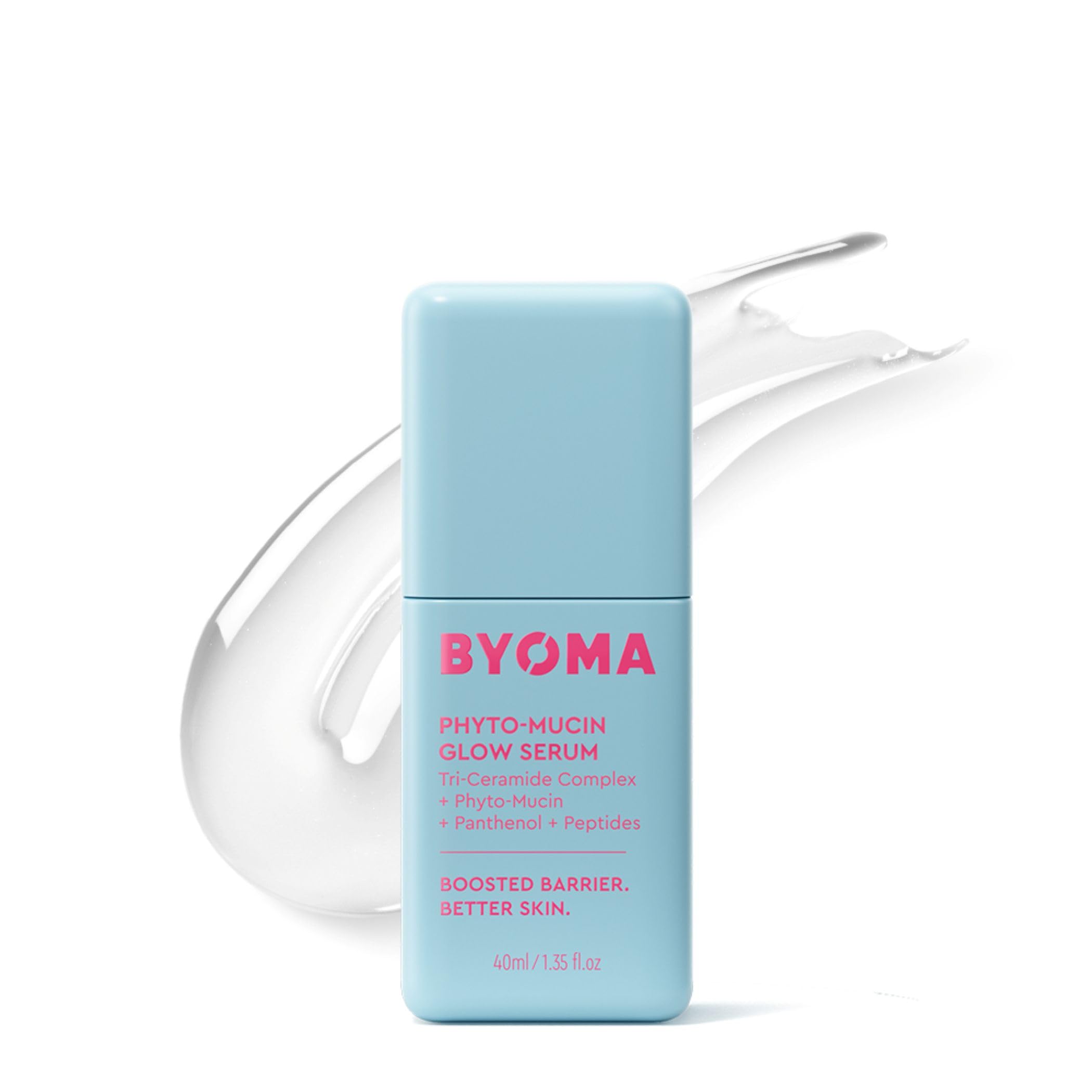 BYOMA Phyto-Mucin Glow Serum (40ml) Hydrating Mucin Face Serum - Plumps, Primes and Nourishes with Barrier Boosting Formula for a Smooth, Radiant Skin