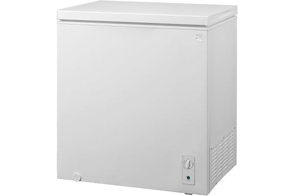 Kenmore Deep Freezer - Convertible Refrigerator/Chest Freezer, 1 Basket, Garage Ready, Meat Storage, Front Drain, Congelador For Home, Apartment, Basement, Cottage, 7.0 Cubic Feet, Stand Up White