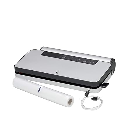WMF Lono Vakuumierer/Vakuumiergerät (90 W, mit abnehmbarer Folienbox, mit Folienrolle und 5 Beutel, 30 cm Doppel-Schweißnaht,