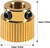 AEDIKO 10x 40T Extruder Gear 5mm Bore Brass 3D Printer Drive Wheel + Wrench view 3