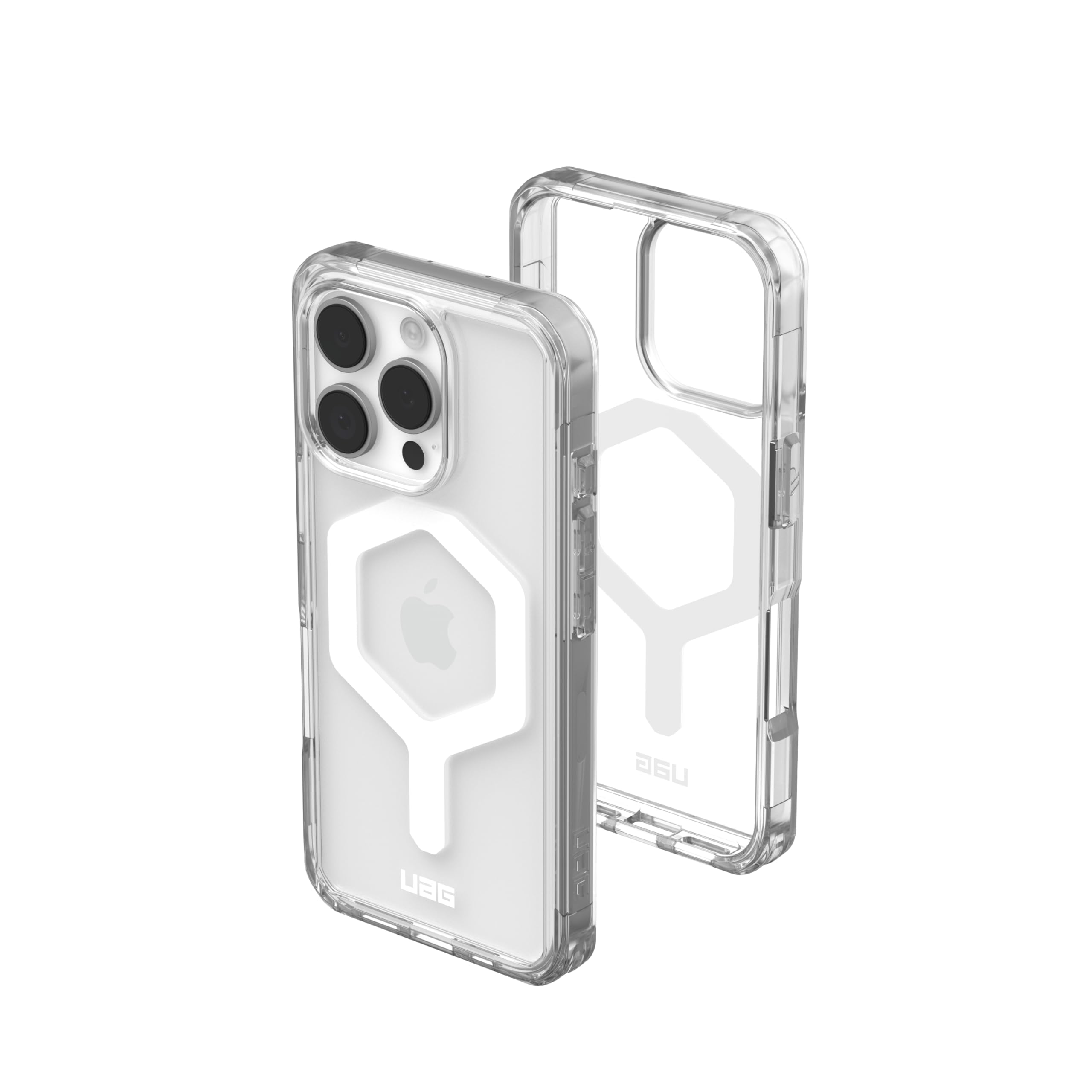 URBAN ARMOR GEAR UAG Designed for iPhone 16 Pro Case 6.3" Plyo - Compatible with MagSafe Charging Rugged Slim Anti-Yellowing Transparent Clear Shockproof Military Grade Protective Cover, Ice/White