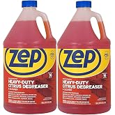 Zep Heavy-Duty Citrus Degreaser Refill - 1 Gallon (Case of 2) ZUCIT128 - Professional Strength Cleaner and Degreaser, Concentrated Pro Formula