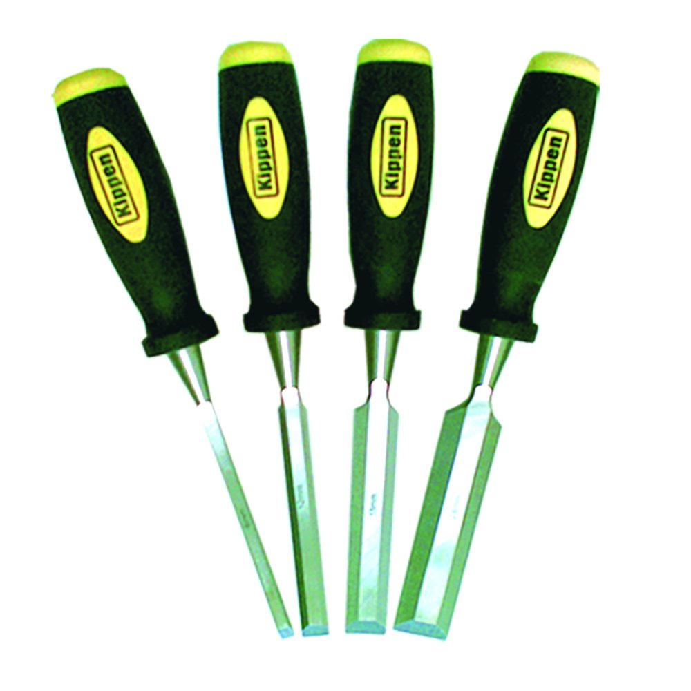 Kippen 1223 Woodworking Chisel Yellow/Black, Set of 4