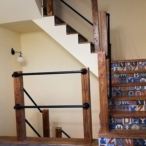 Industrie Handläufe Treppen Handlauf Geländer Außen Innen Schwarz