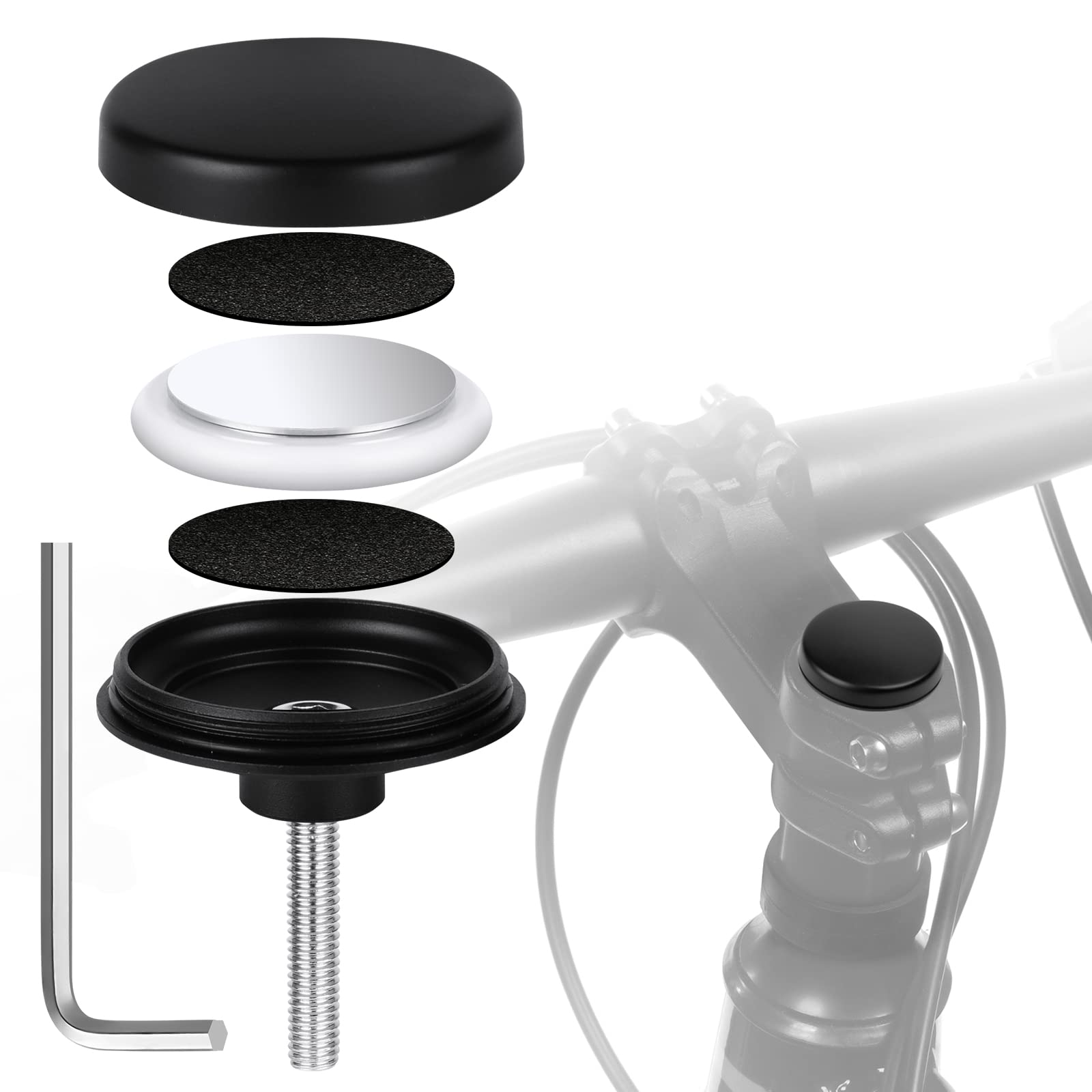 Ainiv Bicycle Case for AirTag, Bike Holder for AirTag, Water Resistant Anti-Shake Bike Mount Holder, Suitable for All Bikes with Hidden Headphone Size 31.8mm, Protectors for Road Mountain Bicycle — image 1