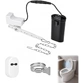 Automatic Toilet Flusher for Side, Front &amp; Angled Mount Flapper Toilets | Touchless toilet flush kit with 12-16 in infrared sensing and rechargeable power while keeping the manual handle functional.