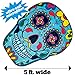 BigMouth Inc Giant Beach Blanket, Fun Summer Beach Towel, Large Size for Kids Teens & Adults, Quick Dry Microfiber Material - Sugar Skull, 5 Feet Long