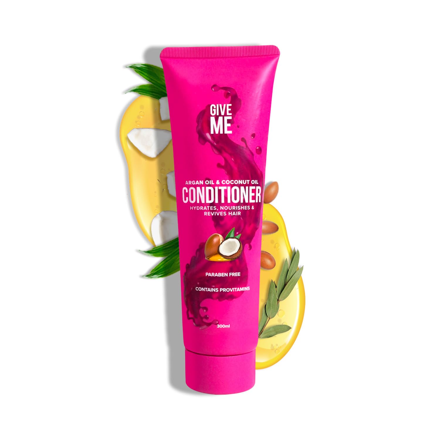 Give Me Cosmetics Conditioner for Hair, Intense Hydration, Nourishes & Strengthens with Argan & Coconut Oil plus Betaine Provitamins B5, For Dry, Damaged, Paraben Free