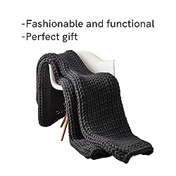 YnM Weighted Blanket, Handmade Chunky Yarn Knitted
