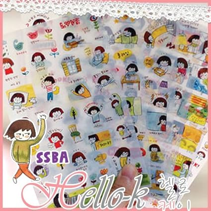 Amazon Co Jp ハングルシール ステッカー韓国ブランドのssba スバ のハングルステッカー登場です ハングルシール 文具 1枚入り Korean Selectshop ｈello ｋ シール ステッカー 韓国雑貨 1枚入り A Love ホーム キッチン
