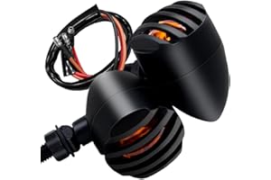 X XINDELL XINDELL LED Motorcycle Turn Signals - 2 Pack Universal Bullet Blinkers for Harley Davidson, Yamaha R3, Honda Shadow, and Cruisers, 3-Wire Rear Mount Signal Lights Kit for Motorcycles, Bobbers, Bikes