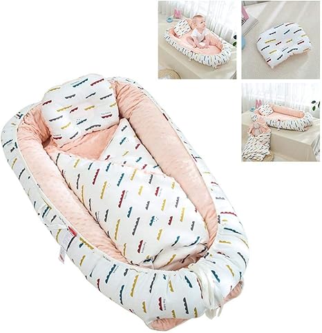 Volwco Newborn Lounger Small Pillow Mat And Quilt Portable