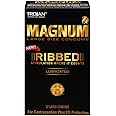Trojan Magnum Ribbed Large Size Lubricated,12 Count(Pack of 2)