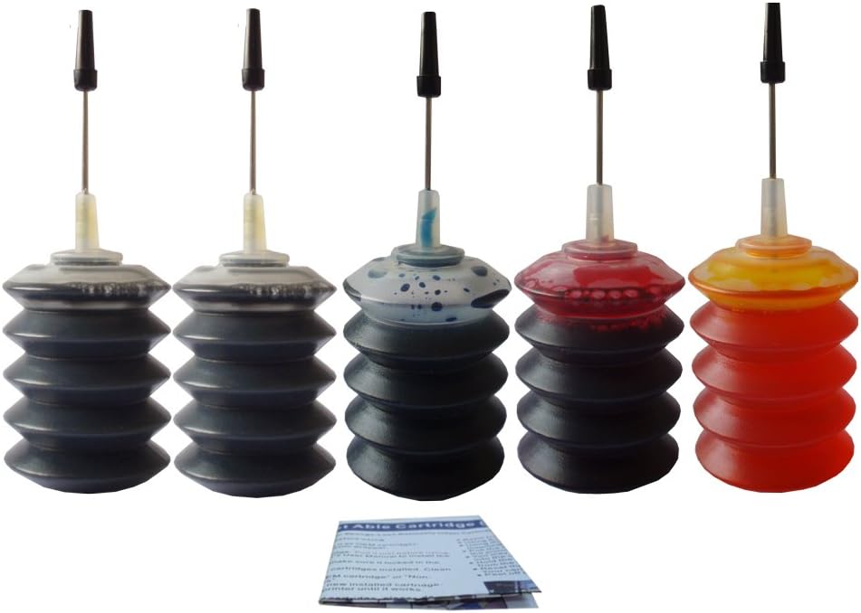 5x30ml ND Brand Premium Dye Ink Refill kit for HP564 564XL and HP PhotoSmart C5370, C5373, C5380, C5383 Printers