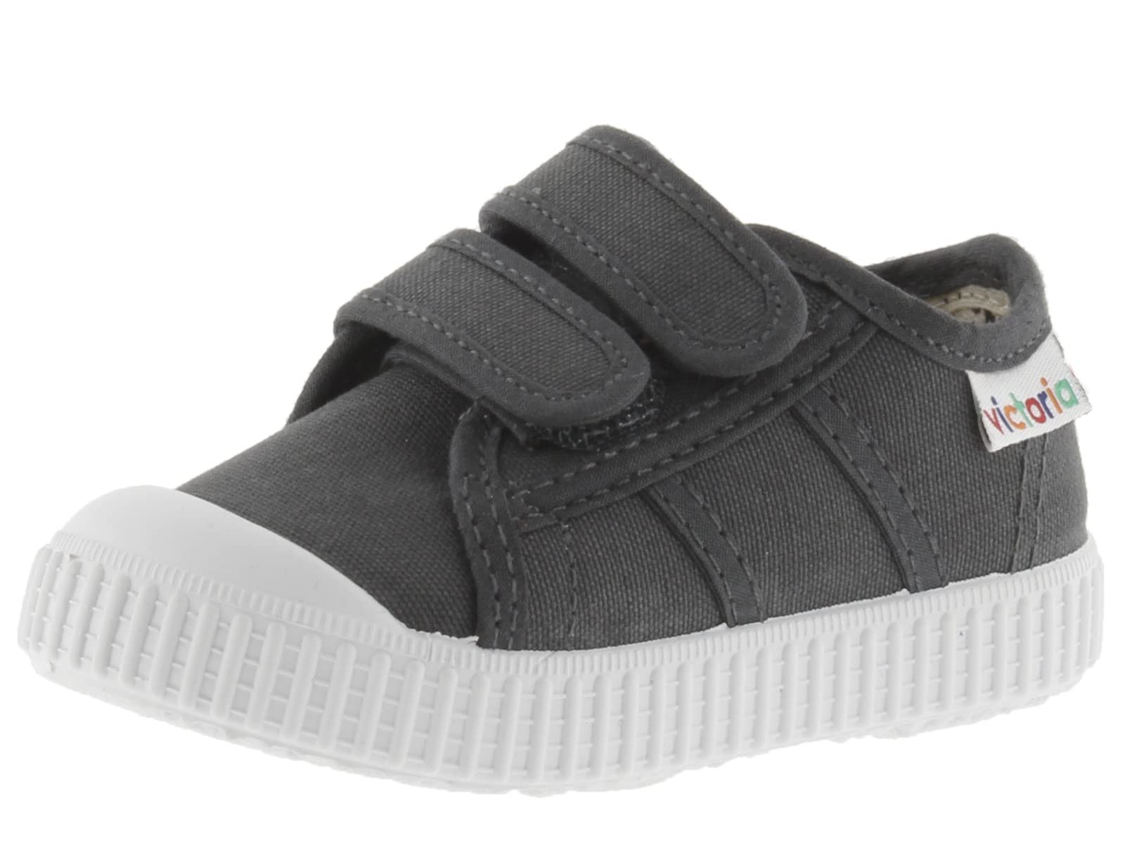 victoria Unisex 1915 Canvas Trainers & Double Hook-and-Loop Closure & Reinforced Toe 136606 for Kids Antracita 18