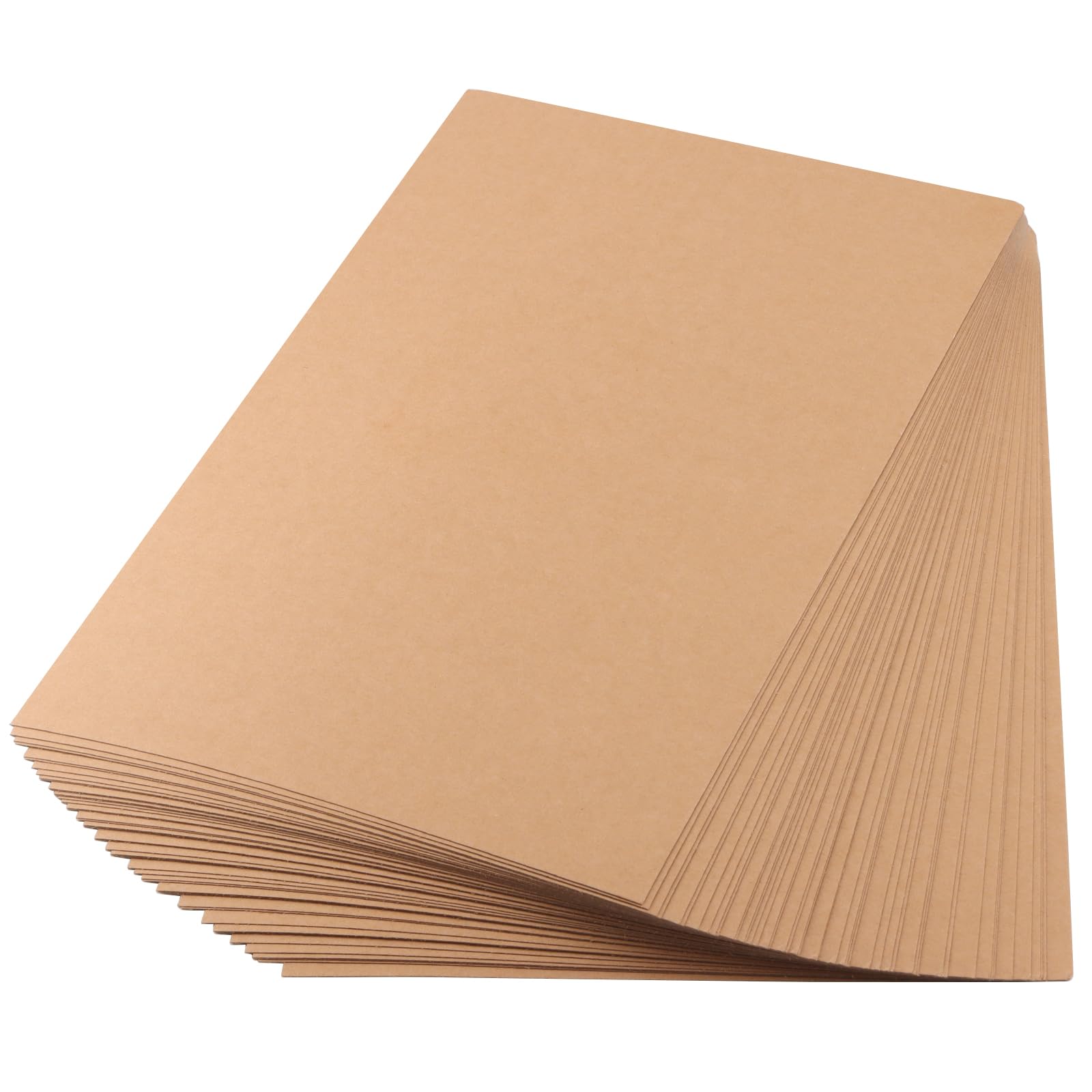 DAKFOOK 100 Sheets A4 Kraft Card Paper, 300gsm Brown Crafting Cardstock, Thick Card Stock for DIY Craft, Art Projects, Scrapbooking, Printing, Card Making