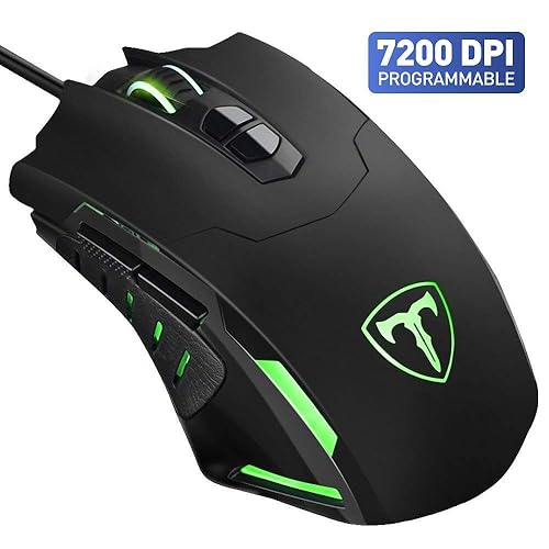 ZELOTES 5500 DPI 7 Button LED Optical USB Wired Gaming Mouse Mice for