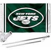 WinCraft New York Jets Flag Pole and Bracket Mount Kit
