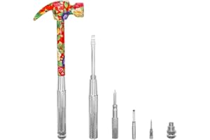 YOUMI 6 in 1 Multifunctional Floral Hammer & Screwdriver Tool for Christmas, Birthday, Valentine's Day Best Gift (Red)