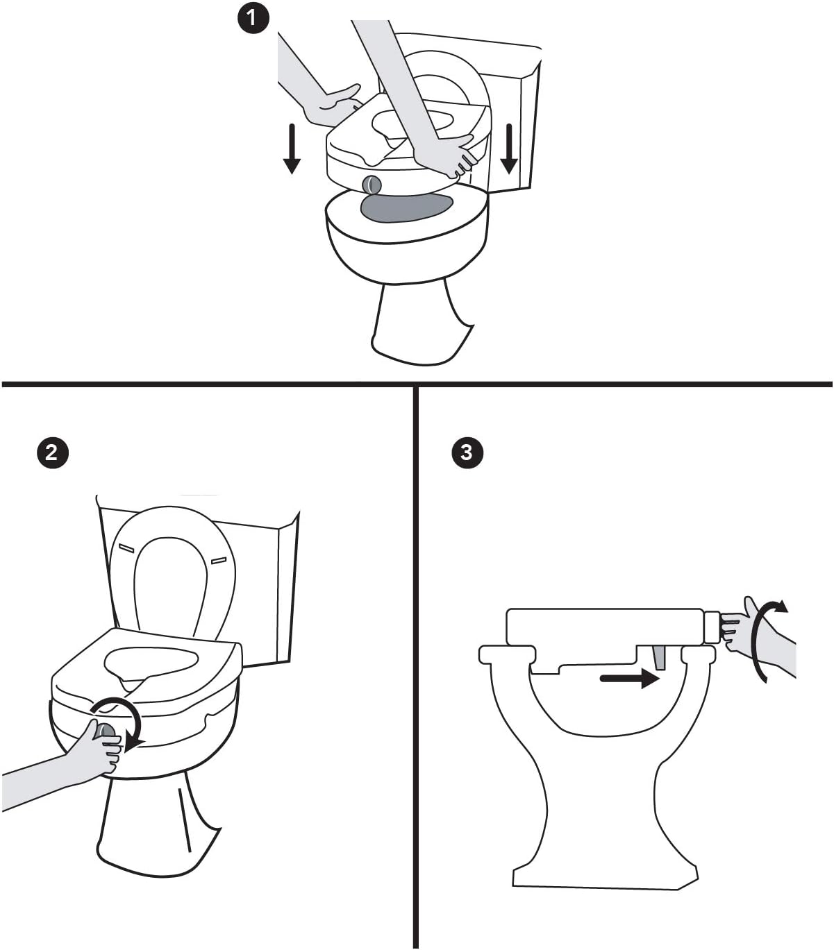 Carex E-Z Lock Raised Toilet Seat, Adds 5 Inches to Toilet Height, Elderly and Handicap Toilet Seat Riser, Round Or Elongated Toilets: Health & Personal Care