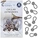 Comfy Clothiers Metal Collar Extenders for Men Dress Shirts - Removable Expanders for Shirt Collar - Button Extender for Mens Shirts - Extend a Button - Neck Extender for Dress Shirt - 10 Pack