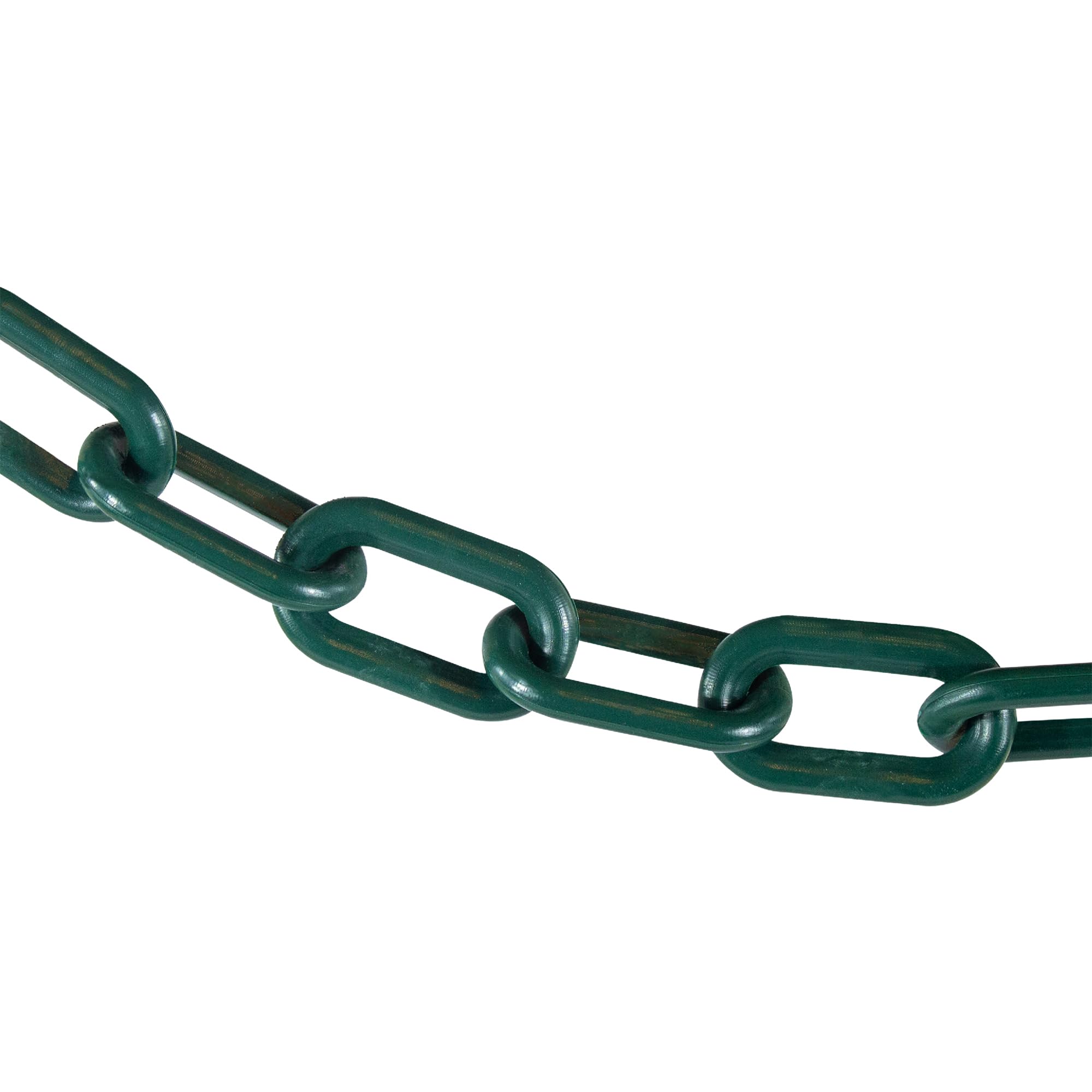 Mr. Chain Plastic Barrier Chain, Evergreen, 2-Inch Link Diameter, 100-Foot Length (50054-100) Image