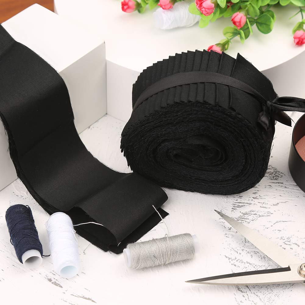 Jelly Roll Fabric, Fabric Squares Patchwork Sewing Roll Soft Cotton Fabrics for Quilting Crafting Fabrics Strips Bundle for DIY Craft Decoration, Cushions, Tablecloths Making