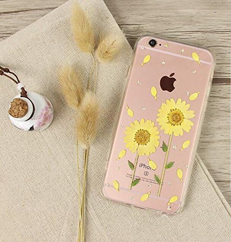 Rebbygena Case and Cover for Samsung Galaxy S7 Handmade Real Pressed Flower Galaxy S7 Case Soft Transparent TPU Case Clear Samsung S7 Case for Girl