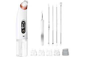 Danvisit Blackhead Remover Vacuum - Water Cycle Facial Pore Cleaner with 3 Adjustable Suction Power 6 Probes USB Rechargeable - Blackhead Extractor Tool Kit for Women & Men