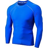 LAFROI Men's Long Sleeve UPF 50+ Sun Protection Shirt Compression BJJ Swim Rash Guard