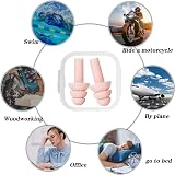 CCLKHY 5 Pairs Reusable Silicone Ear Plugs Noise Cancelling Sleep Swim Study view 6