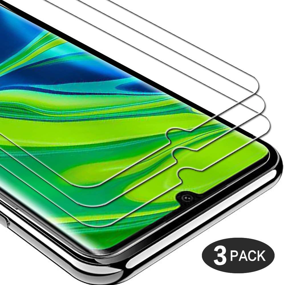 [3-Pack] Screen Protector for Xiaomi CC9 Pro/Mi Note 10, Tempered Glass Film 9H Hardness Clear Premium Shatterproof Anti-scratch Protection [Easy Installation]