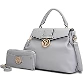 MKF Collection Satchel Bag for Women with Wristlet Wallet, Vegan Leather Top Handle Shoulder Bag Handbag Purse by Mia K