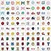 Efivs Arts 100pcs Different Shape Shoes Charms Fits for Croc Shoes & Jibbitz Wristband Bracelet Party Gifts
