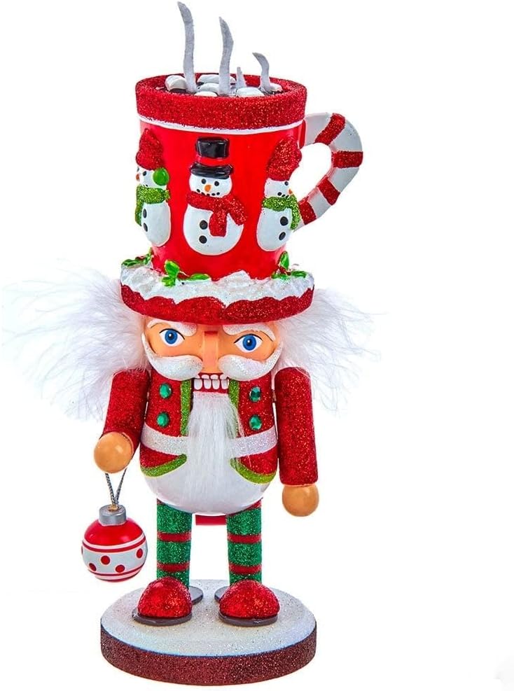Nutcrackers - Hollywood Nutcrackers Hollywood Hot Chocolate Mug Hat Nutcracker, 9-Inch, Multicolored