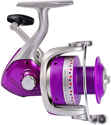 purple spinning reel