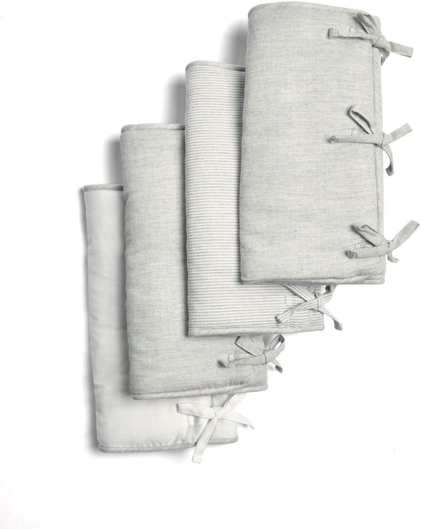 grey cot bumper bars