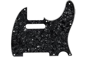 GENERIC ROZILO 8 Hole Tele Pickguard Pick Guard Scratch Plate for Telecaster USA/Mexican Fender Black Pearl