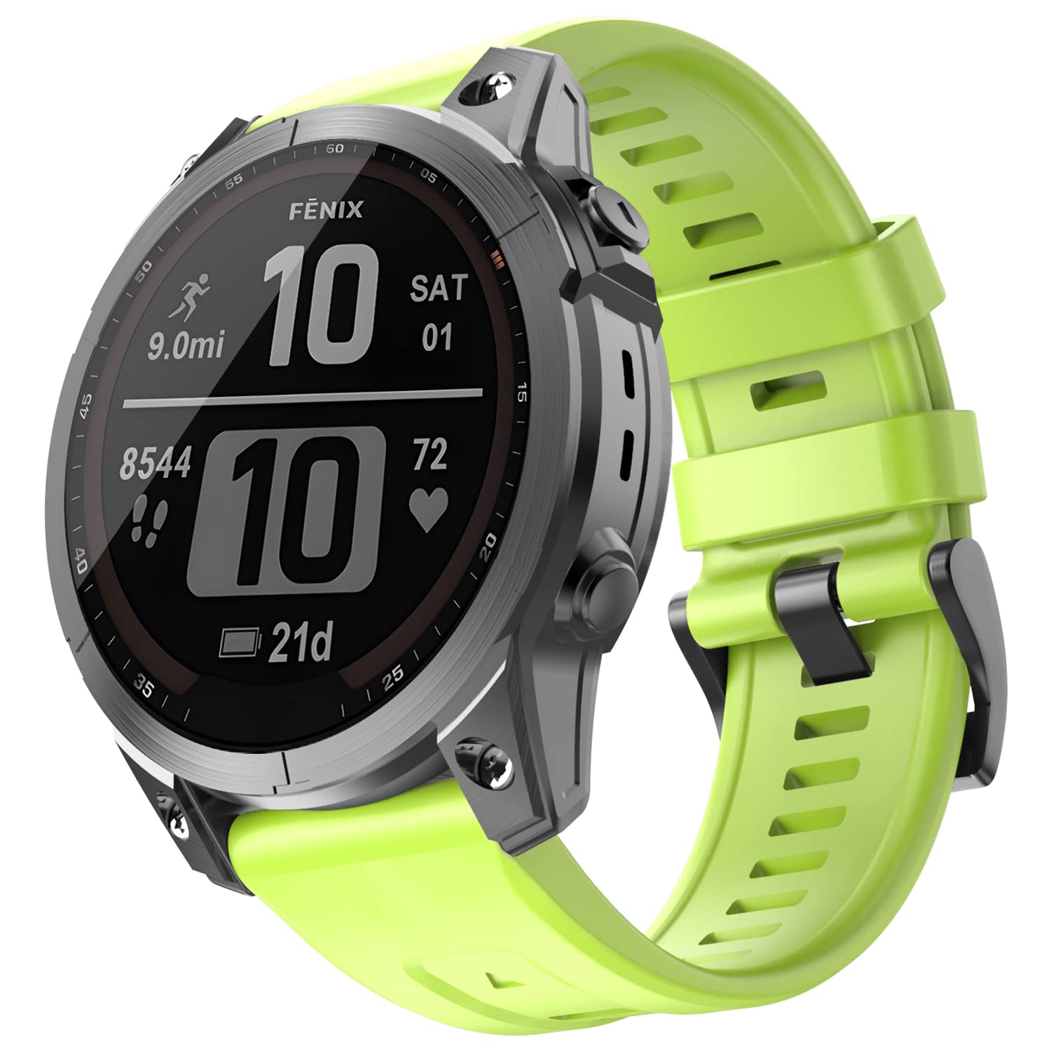 OVERSTEP Compatible for Garmin Fenix 7X Strap, 26mm Wide Soft Silicone Replacement Strap for Garmin Fenix 7X/Fenix 5X/Fenix 5X Plus/Fenix 6X/Fenix 6X Pro/Fenix 3/HR/Descent MK1/D2 Delta PX/D2 Charlie — image 1