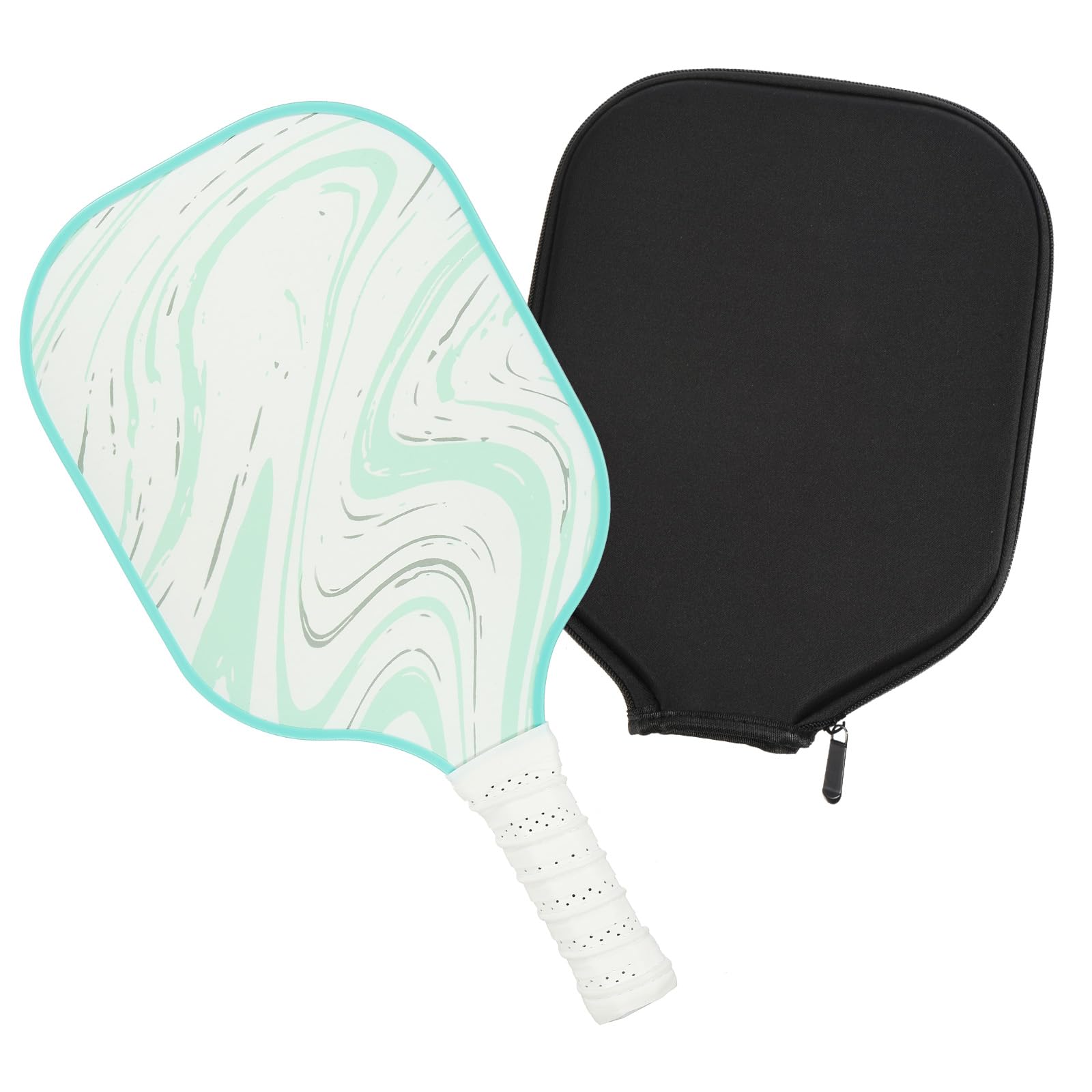 PATIKIL Graphite Pickleball Paddles, USAPA Approved USA Pickleball Paddle, Fiberglass Anti-Slip Sweat-Absorbing Grip with Bag, Green Flow