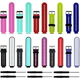 ZSZCXD Soft Silicone Replacement Watch Band for Garmin Forerunner 235/220/230/620/630/735 Smart Watch (10Pcs)