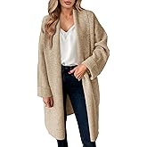 Saodimallsu Womens Long Cardigan Sweaters Chunky Open Front Oversized Slouchy Knit Fall Trendy Coatigan Jackets