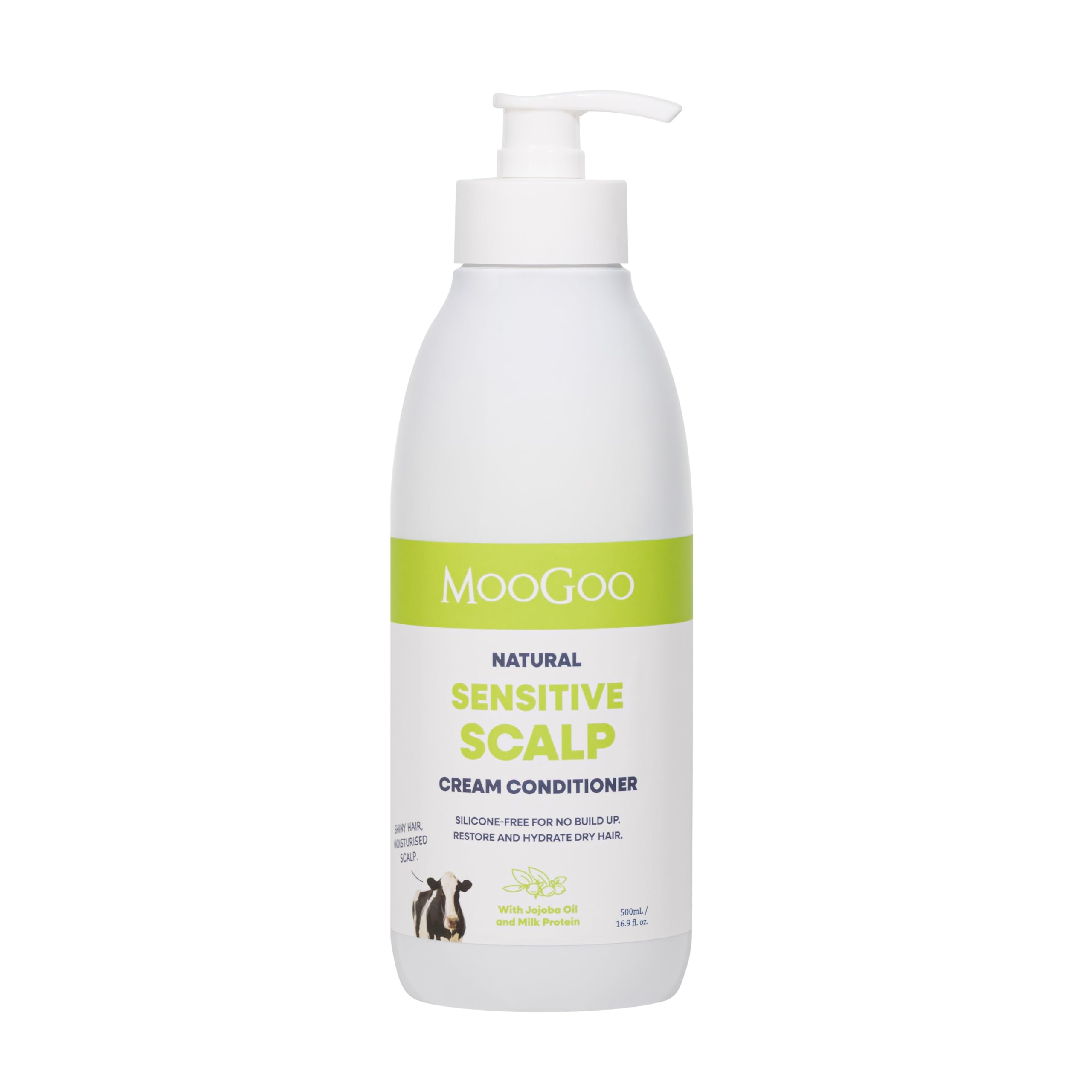 MooGoo Cream Conditioner - For Itchy, Dry, Sensitive Scalps Prone to Eczema & Psoriasis – Sulphate-Free, Silicone-Free, Paraben-Free - Natural Gentle Formula – 500 ml