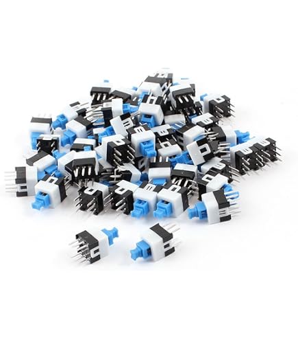 5x Stereo B20K Potentiometer – 20K Ohm, Dual Linear, Mit Schalter, Gerändelter Schaft