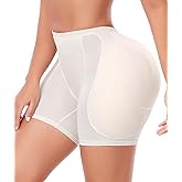 Trinorla Women Hip Padded Shapewear Booty Lifter Butt Enhancer Removable 4 Thicker Pads Control Panty for Bigger Butt