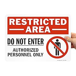 SmartSign 10 x 14 inch “Restricted Area - Do Not