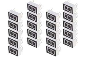 Othmro Common Cathode 10 Pin 1 Bit Seven Segment Display LED Display Digital Tube, 0.75"*0.5"*0.31" (L*W*H) Red LED Number Display Digital Tubes 20pcs